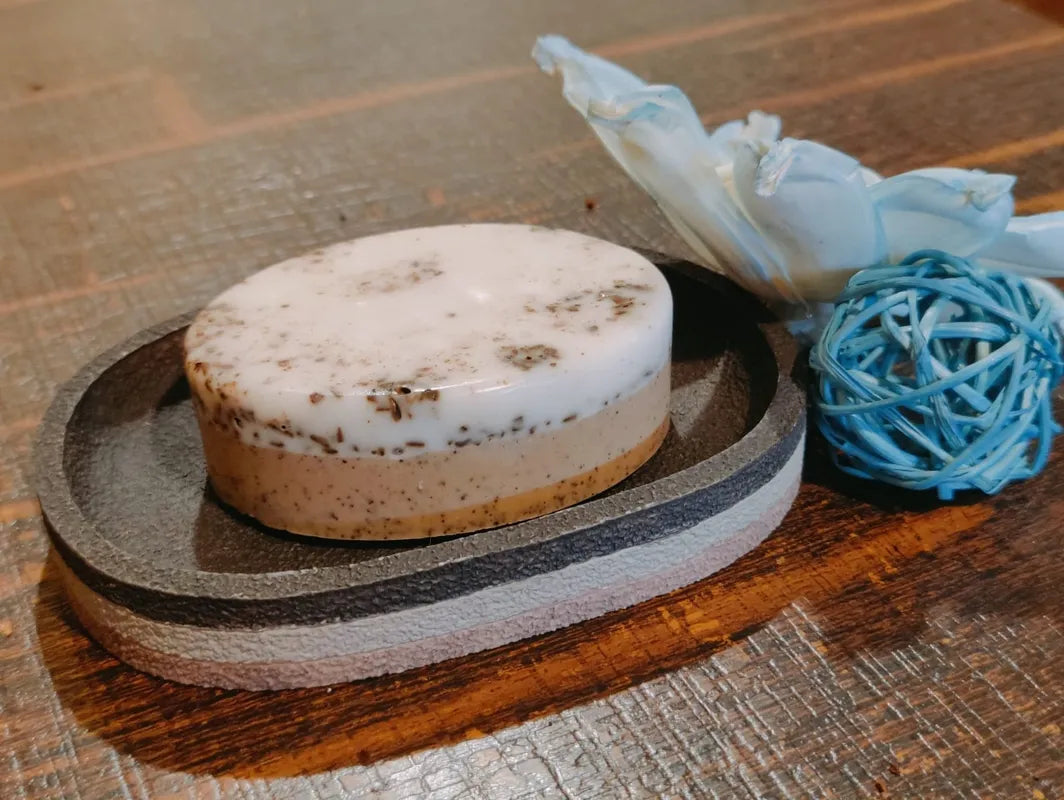 Creamy Coffee & Coconut Oil Soap – Exfoliating Coffee Bean Handcrafted Bathing Bar | Tlcforyou