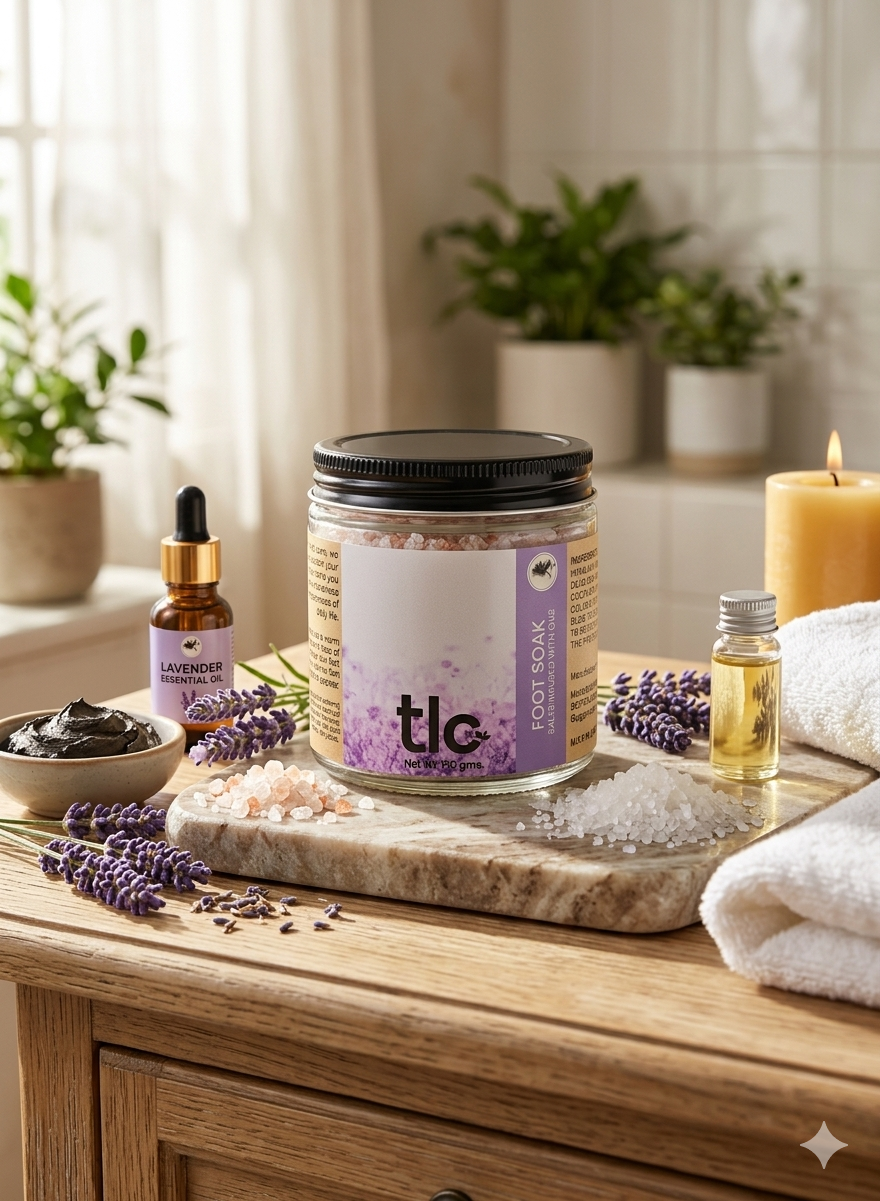 Lavender & Mineral Foot Soak – Relaxing Dead Sea Salt Foot Bath for Detox, Muscle Relief & Soft Feet | Tlcforyou