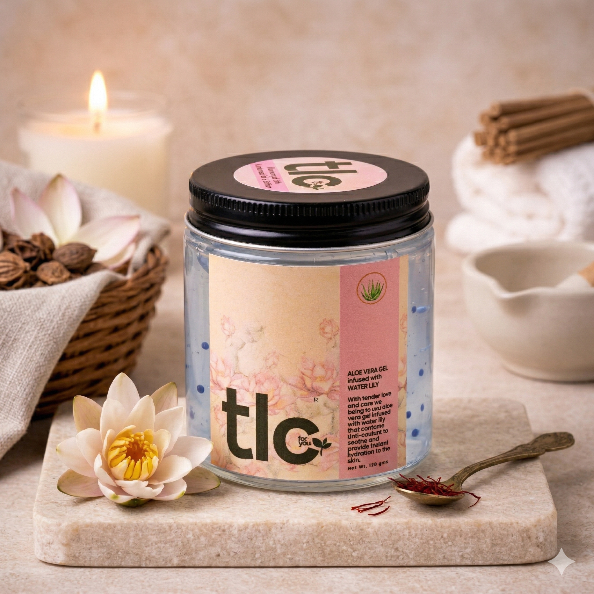 Aloe Vera Gel with Water Lily Extract & Vitamin E | Tlcforyou