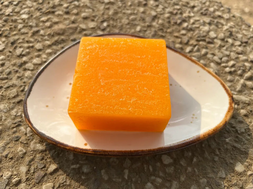 Papaya & Apricot Oil Herbal Soap - Handcrafted Bathing Bar for Brightening, Skin Repair & Winter Hydration | Tlcforyou