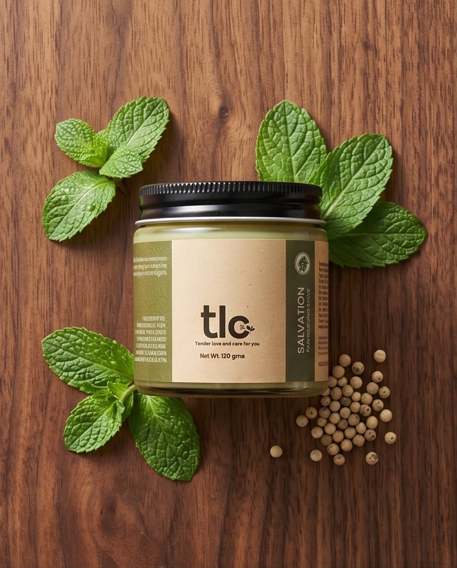 Natural Pain Relief Salve – Herbal Muscle & Joint Balm with Camphor, Peppermint & Hemp Seed Oil | Tlcforyou