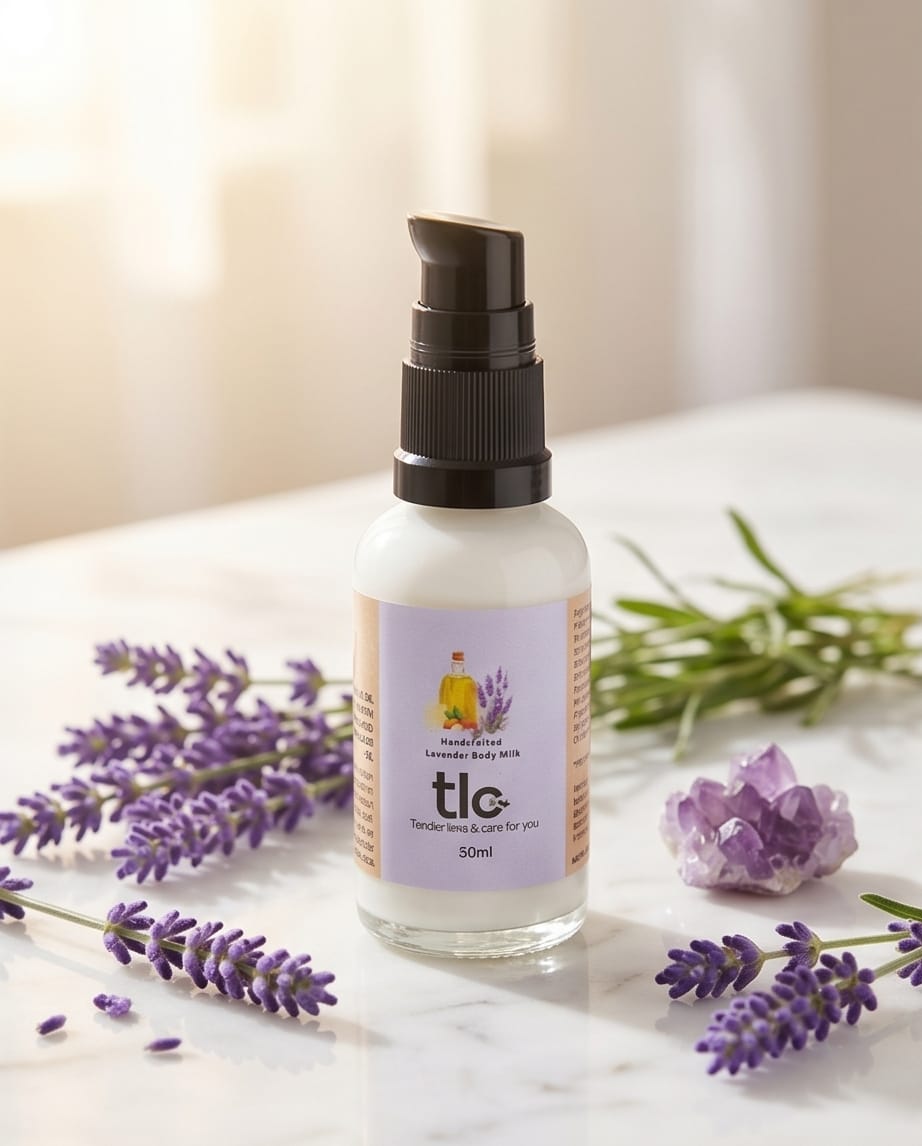 Lavender Body Milk – Deep Nourishing Moisturizer with Almond, Sesame & Tea Tree Oils| Tlcforyou