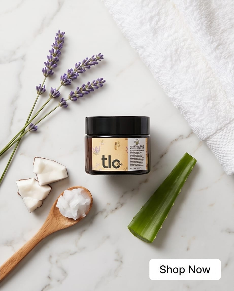 Aloe Vera After-Shave Gel - Soothing Aloe, Hempseed & Lavender for Post-Shave Skin Care | Tlcforyou