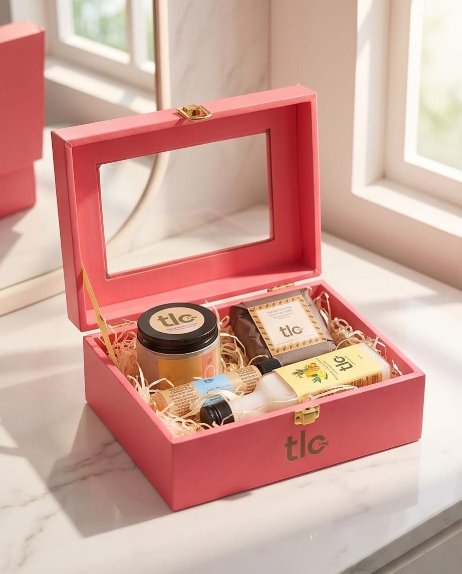 Natural Skincare Gift Set (Small) – Herbal Soap, Aloe Vera Gel & Nourishing Body Milk | Tlcforyou
