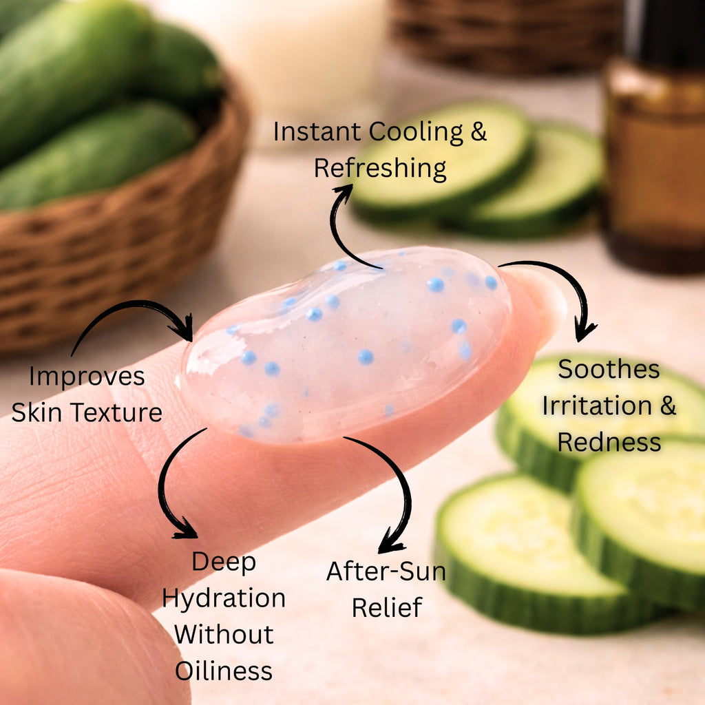 Aloe vera Gel with cucumber extract and Vitamin E globules| Tlcforyou