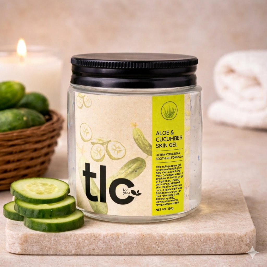 Aloe vera Gel with cucumber extract and Vitamin E globules| Tlcforyou