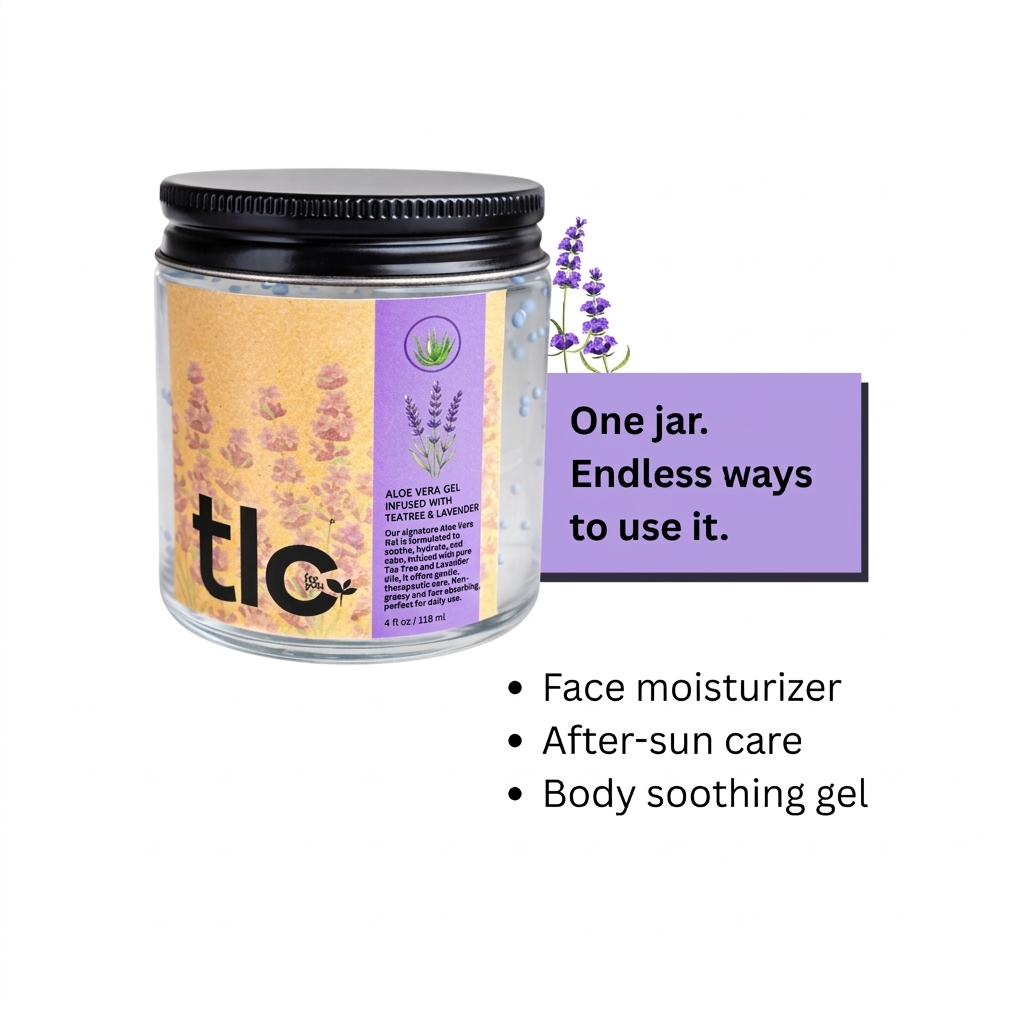 Aloe Vera Gel with Lavender Water & Vitamin E | Tlcforyou